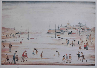 L S Lowry On The Sands