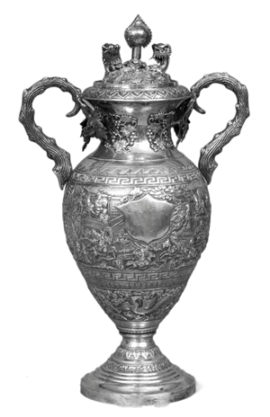 A very rare chinese export silver vase